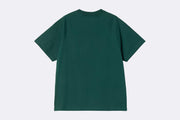 Carhartt WIP Wmns Signature T-Shirt Dark Fir Glassy Pink